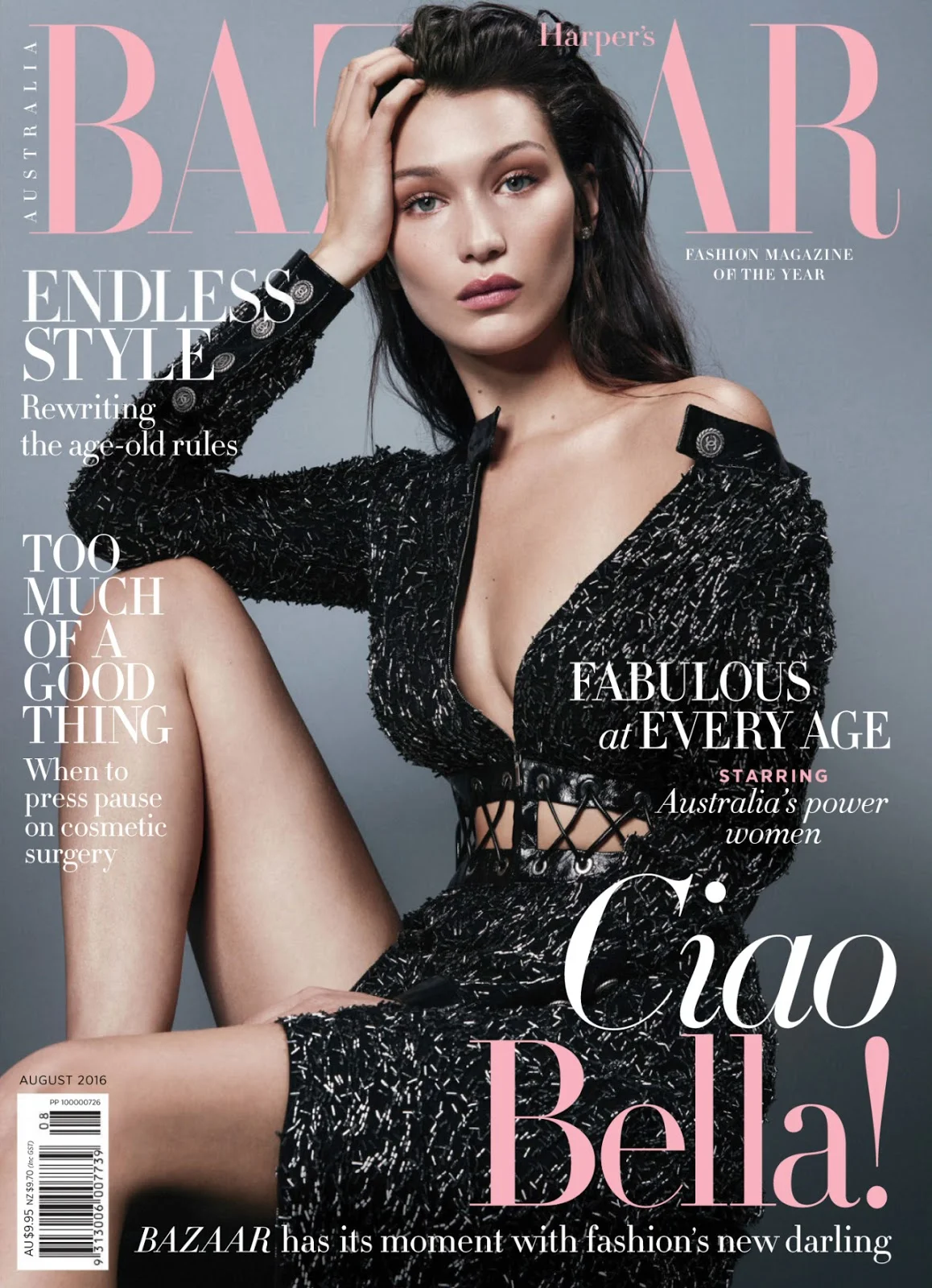 Bella Hadid Seduces In Chanel By Georges Antoni For Harper's